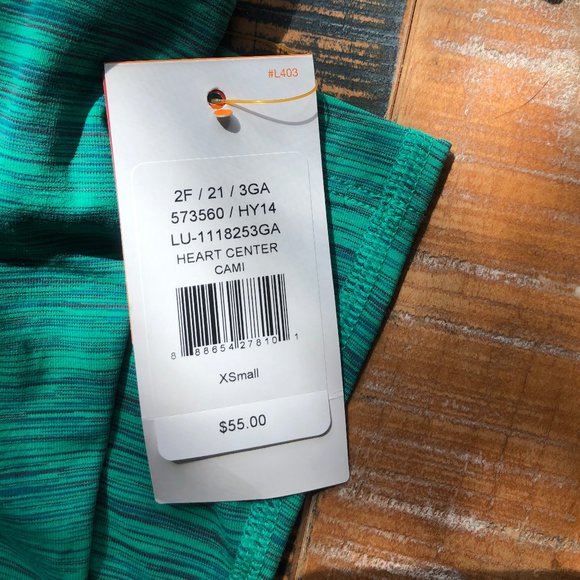 Lucy Green Heart Center Cami Tank Top - Picture 5 of 6